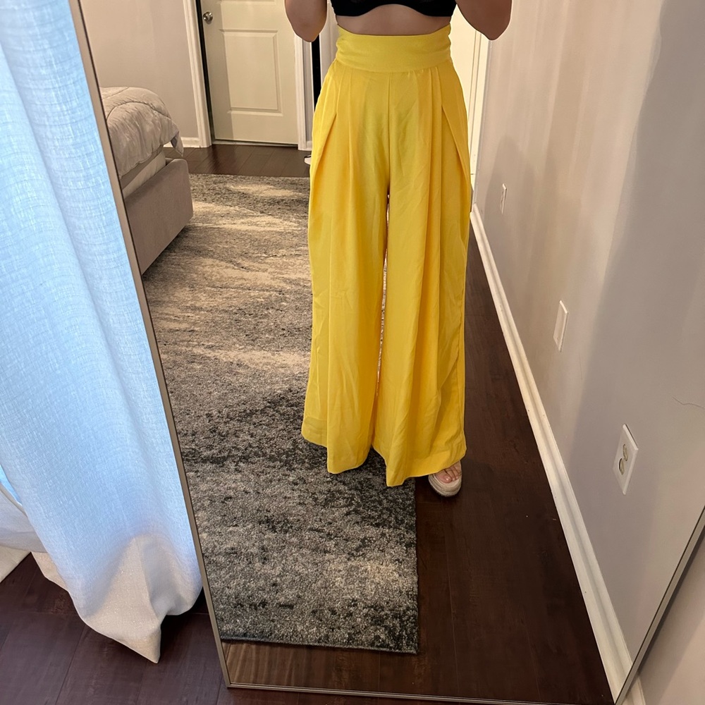 2 pair LC conrad Sunny Wide-Leg Pants and yellow wide leg pants. 2 pair